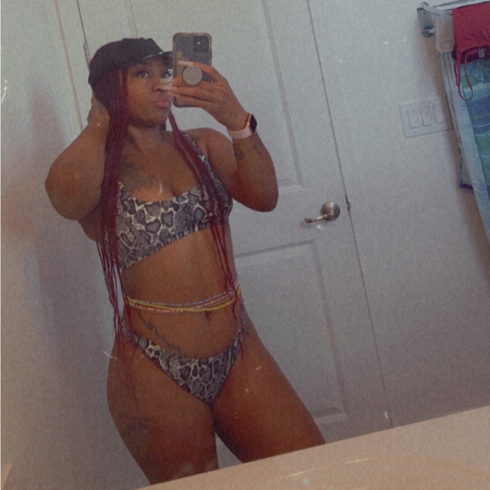 Snake Print Bikini Set